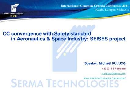 Michael DULUCQ_CC convergence with Safety Standards in Aeronautics &慭瀻 Space industries