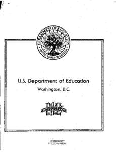 UaS. Department of Education   , Washington, D.C. PHOTOCOPY