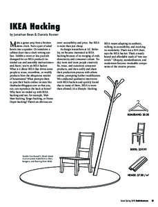 IKEA Hacking by Jonathan Bean & Daniela Rosner M  ake a guitar amp from a broken