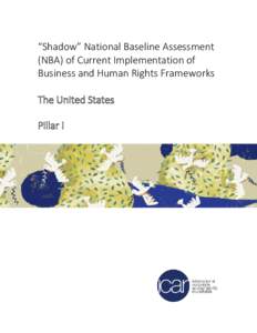 “Shadow” National Baseline Assessment (NBA) of Current Implementation of Business and Human Rights Frameworks The United States Pillar I