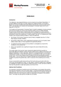 Ex-HMAS ADELAIDE ARTIFICIAL REEF REVIEW OF ENVIRONMENTAL FACTORS Addendum Introduction