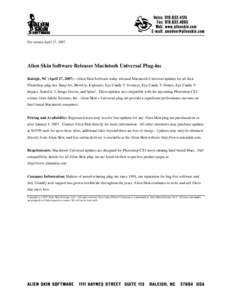 Microsoft Word - Macintosh Universal press release.doc