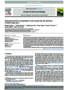 Journal of Structural Biology xxx[removed]xxx–xxx  Contents lists available at ScienceDirect Journal of Structural Biology journal homepage: www.elsevier.com/locate/yjsbi