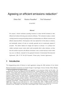 Agreeing on efficient emissions reduction∗ Olivier Bos† B´eatrice Roussillon‡  Paul Schweinzer§
