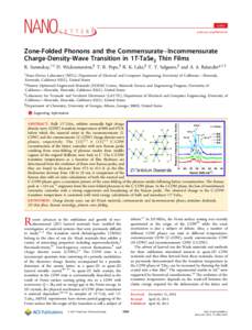 Zone-Folded Phonons and the Commensurate–Incommensurate Charge-Density-Wave Transition in 1<italic>T</italic>-TaSe<sub>2</sub> Thin Films