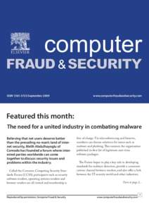 computer  FRAUD & SECURITY ISSNSeptemberwww.computerfraudandsecurity.com