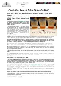 Mai Tai / North American cuisine / Food and drink / Rhum Agricole / Rums / Distillation / Coruba