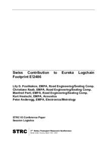 Swiss Contribution Footprint E!2486 to  Eureka