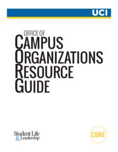 OFFICE OF  CAMPUS ORGANIZATIONS RESOURCE GUIDE