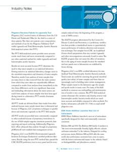 Industry Notes  H2O Phigenics Receives Patents for Legionella Test  Phigenics, LLC received notice of allowance from the U.S.