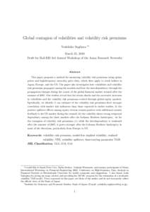 Global contagion of volatilities and volatility risk premiums