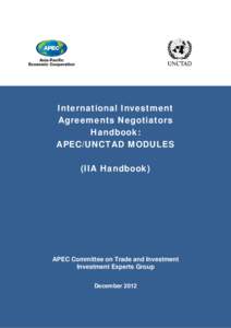 IIAs Negotiators Handbook: APEC/UNCTAD MODULES (IIA Handbook)