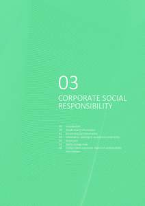 03  CORPORATE SOCIAL RESPONSIBILITY 03 CORPORATE SOCIAL