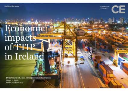Economic impacts of TTIP in Ireland Department of Jobs, Enterprise and Innovation Martin H. Thelle