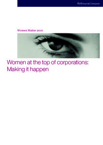 Women MatterWomen at the top of corporations: Making it happen  Contents
