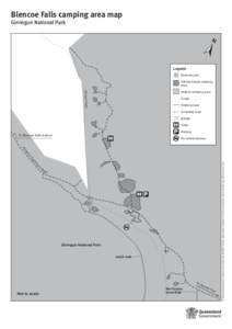Blencoe Falls camping area map, Girringun National Park