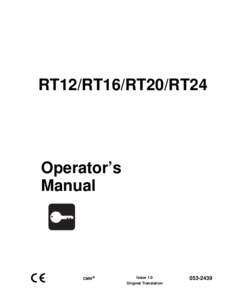 RT12/RT16/RT20/RT24  Operator’s Manual  CMW®