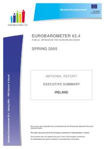 Standard Eurobarometer  European Commission  EUROBAROMETER 63.4