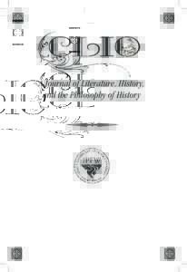 •  • A Journal of Literature, History, and the Philosophy of History