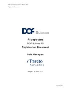 DOF Subsea AS, prospectus 26 June 2017 Registration Document      