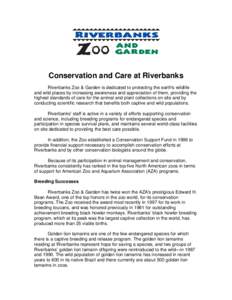 Conservation and Care at Riverbanks