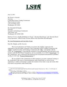 Microsoft Word - LSTA comment letter re swaps.doc