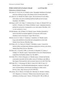 Publication list of Gerhard J. Herndl  PUBLICATION-LIST of Gerhard J. Herndl page 1 of 26
