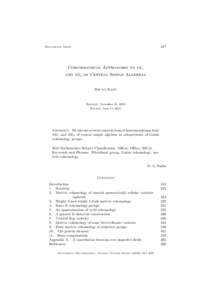 317  Documenta Math. Cohomological Approaches to SK1 and SK2 of Central Simple Algebras