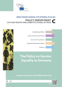 The Policy on Gender Equality in Germany