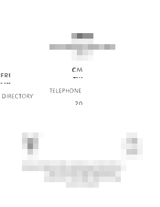 CMFRI TELEPHONE DIRECTORY 2013 Central Marine Fisheries Research Institute Indian Council of Agricultural Research