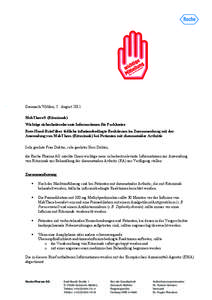 Rote-Hand-Brief zu MabThera® (Rituximab)