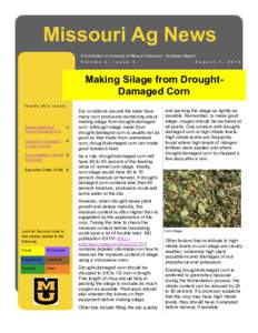 Missouri Ag News A Publication of University of Missouri Extension - Southeast Region V o l u m e 2 ,