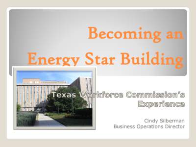 Becoming an  Energy Star Building