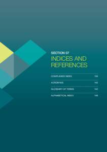 SECTION 07  INDICES AND REFERENCES COMPLIANCE INDEX