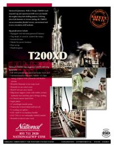 National Exploration, Wells & Pumps T200XD truck mounted rig and experienced drill crews can handle the toughest deep-hole drilling projects. Utilizing down hole hammer or tricone tooling, the T200XD can accommodate floo