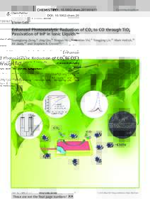 Enhanced Photocatalytic Reduction of CO2 to CO through TiO2 Passivation of InP in Ionic Liquids