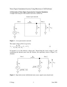 Electronics / Noise figure / Johnson–Nyquist noise / Resistor / Two-port network / Electromagnetism / Noise / Electrical engineering