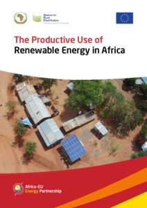 The Productive Use of Renewable Energy in Africa Imprint Published by European Union Energy Initiative