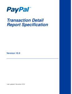 Transaction Detail Report Specification