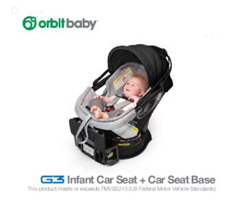 Infant Car Seat + Car Seat Base  This product meets or exceeds FMVSS213 (US Federal Motor Vehicle Standards) Before You Begin
