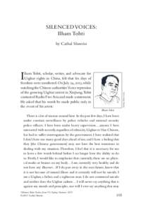 SILENCED VOICES: Ilham Tohti by Cathal Sheerin I