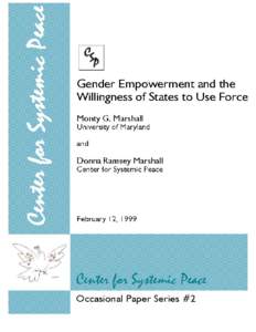 Gender Empowerment and the Willingness of States to Use Force