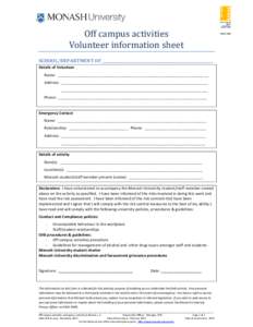 Microsoft Word - Volunteer information sheet 26Feb15.docx