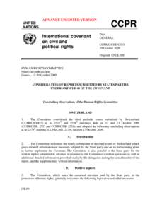 UNITED NATIONS ADVANCE UNEDITED VERSION  International covenant