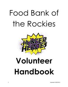 Food Bank of the Rockies Volunteer Handbook 1