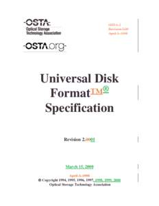 OSTA-2 Revision 2.00 April 3, 1998 Universal Disk ®