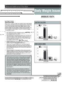 Adolescent Health Survey III Fact Sheet  Body Weight Issues AMONG BC YOUTH Body Mass Index High school students in BC were asked to report their height