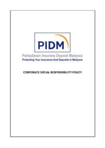 CORPORATE SOCIAL RESPONSIBILITY POLICY  Ref No BOD/LEGAL