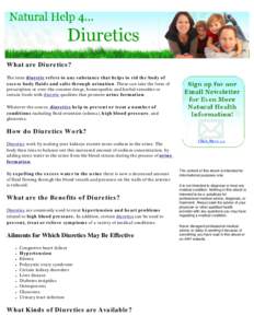 Natural Help for Diuretics