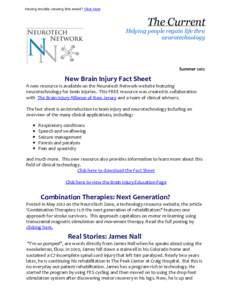 Having trouble viewing this email? Click here  The Current Helping people regain life thru neurotechnology